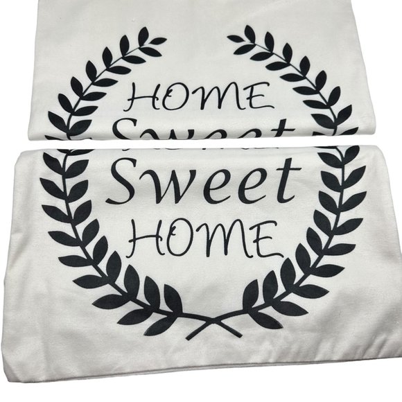 Unbranded 2 Pillowcase Covers Home Sweet Home Handmade Zip Closure Home Decor - Picture 2 of 6